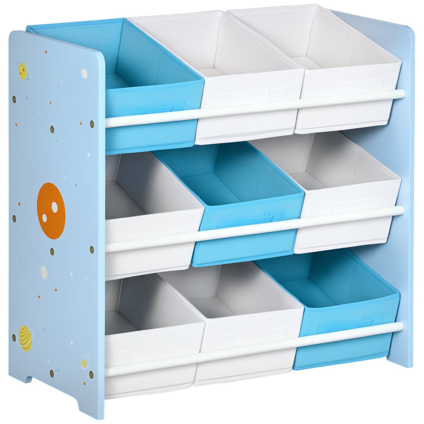 Kids Storage Unit W/ Nine Removable Baskets, for Nursery, Playroom