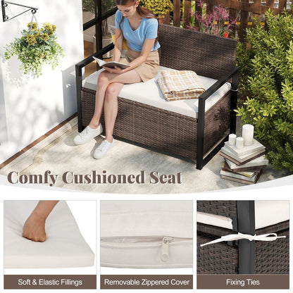 150L Outdoor Storage Bench with Padded Cushion