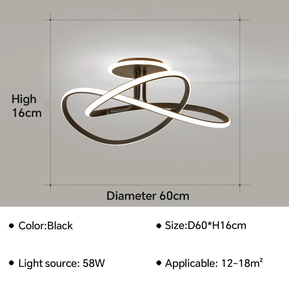 Modern LED Ceiling Lamp for Living Room Dining Room Balcony Hall Bedroom Ceiling Chandelier Home Decor Indoor Lighting Fixtures