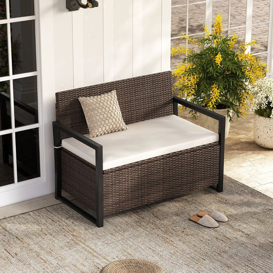 150L Outdoor Storage Bench with Padded Cushion