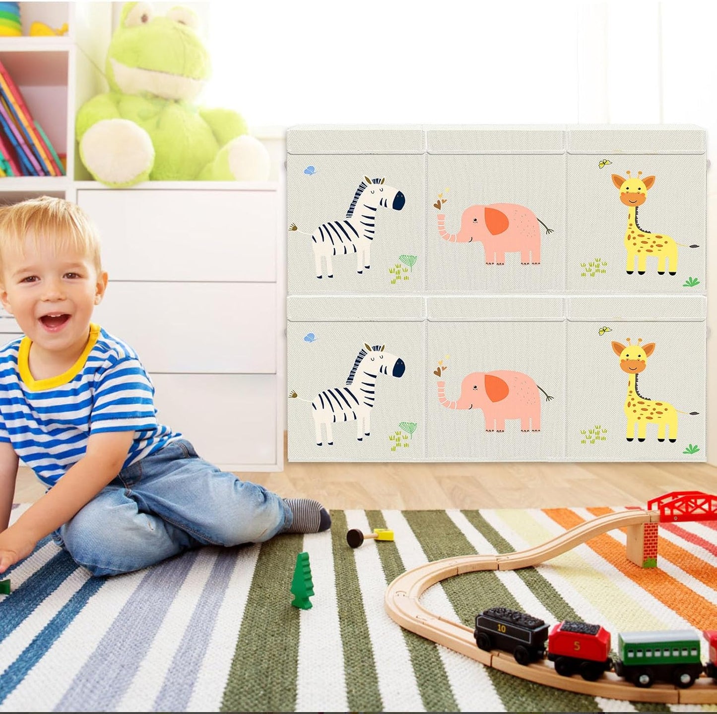 Extra Large Toy Box Storage for Boys Girls - Collapsible Toy Chest Organizer for Kids,Toy Bin Container with Lid and Handles for Clothes,Blanket,Nursery,Playroom,Bedroom,Stuffed Animals,Quilt(Beige)
