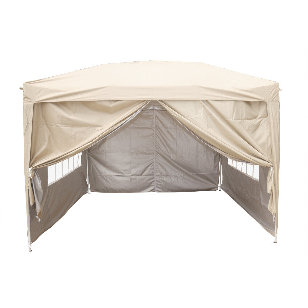 3X3M Garden Pop up Gazebo Outdoor Marquee Party Wedding Tent Patio Canopy Beige