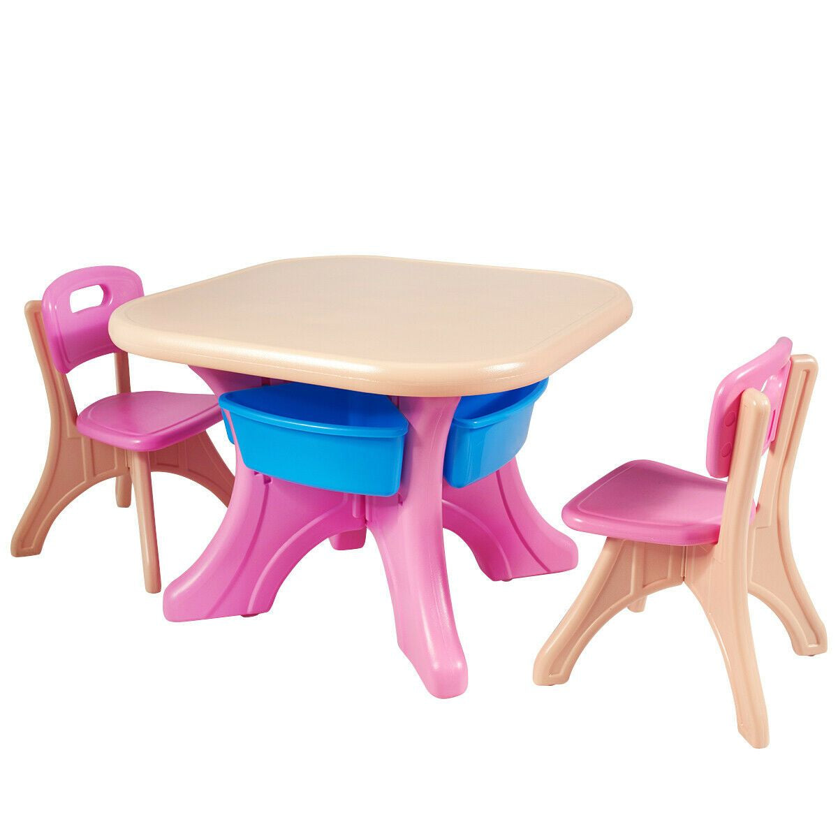 Children'S Activity Table Set with Storage Bins