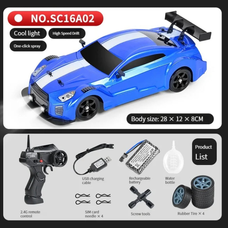 AE86 1: 16 Racing Drift CAR with Remote Control Toys RC Car Drift High-Speed Race Spray 4WD 2.4G Electric Sports Vehicle Gifts