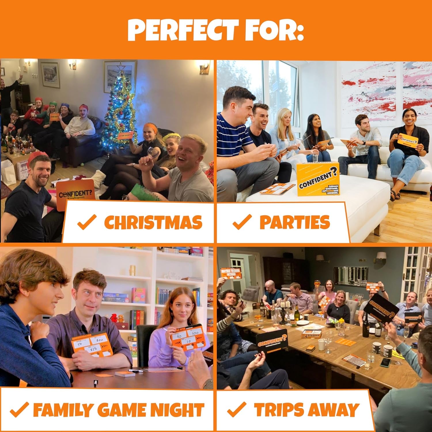CONFIDENT? Board Game | the Smash Hit Guessing Game | 2-8 Players, Ages 10+ | Best Board Game for Families, Adults, Teens, Kids | Award-Winning Trivia Quiz Game | Enjoyed by Couples and Even Large Groups