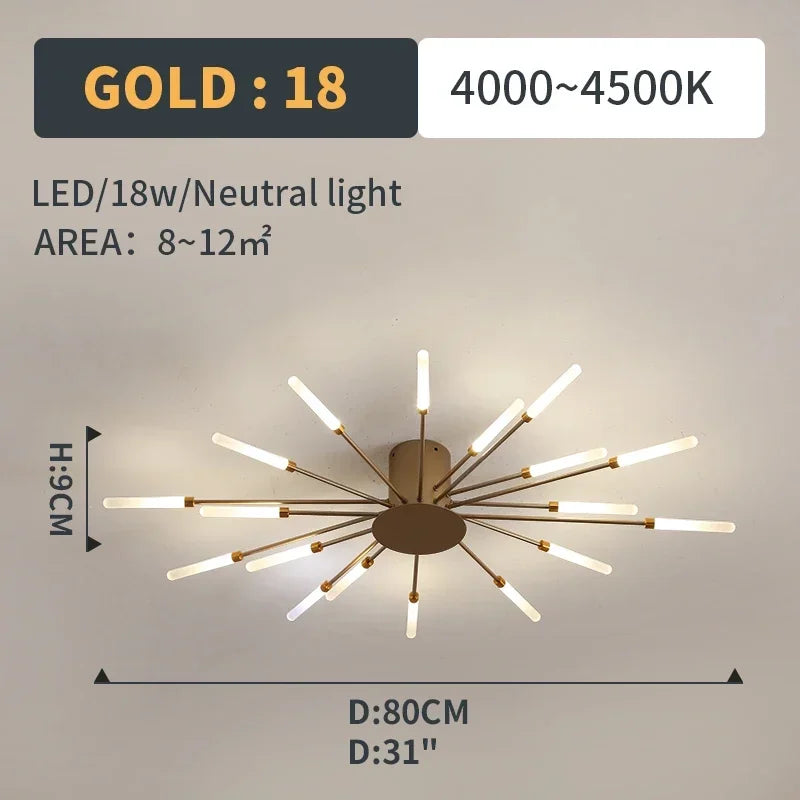 Led Ceiling Chandelier Lamp Indoor Lighting for Living Room Bedroom Home Decoration Kitchen Dining Table Light