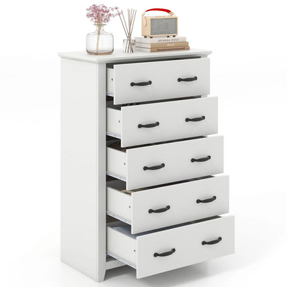 Dresser Vertical Chest of Drawers with 5 Pull-Out Drawers