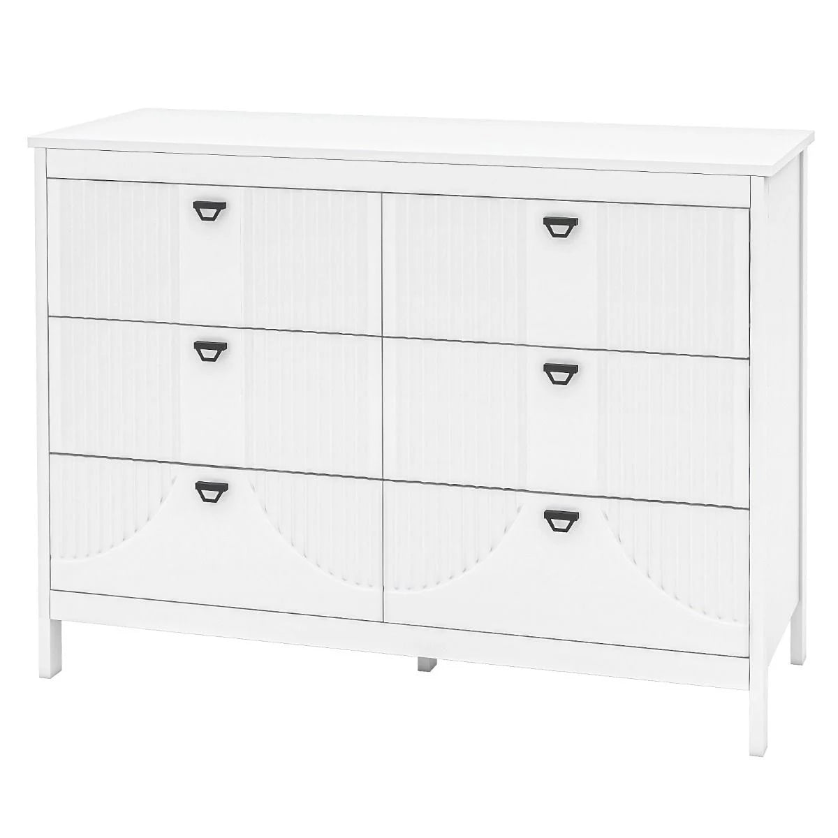 6-Drawer Wooden Chest of Drawers with Handles