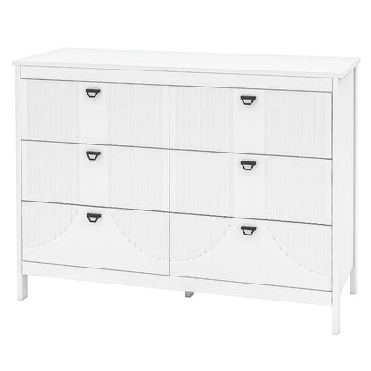 6-Drawer Wooden Chest of Drawers with Handles