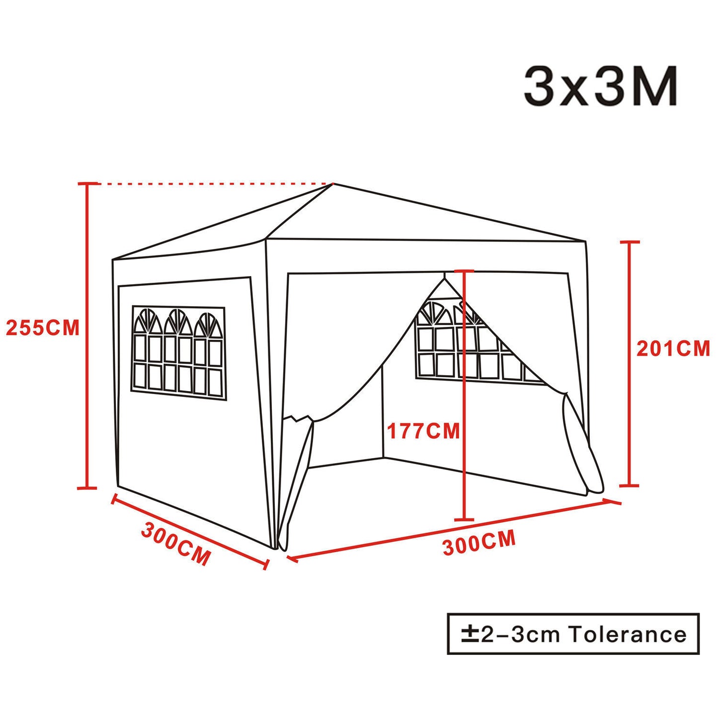3X3M Garden Pop up Gazebo Outdoor Marquee Party Wedding Tent Patio Canopy Beige