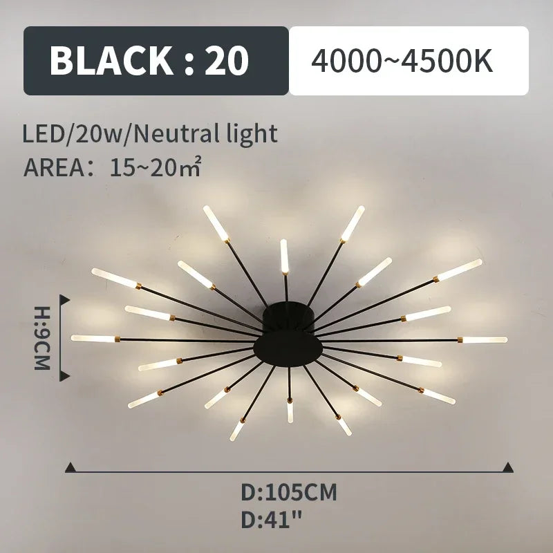 Led Ceiling Chandelier Lamp Indoor Lighting for Living Room Bedroom Home Decoration Kitchen Dining Table Light