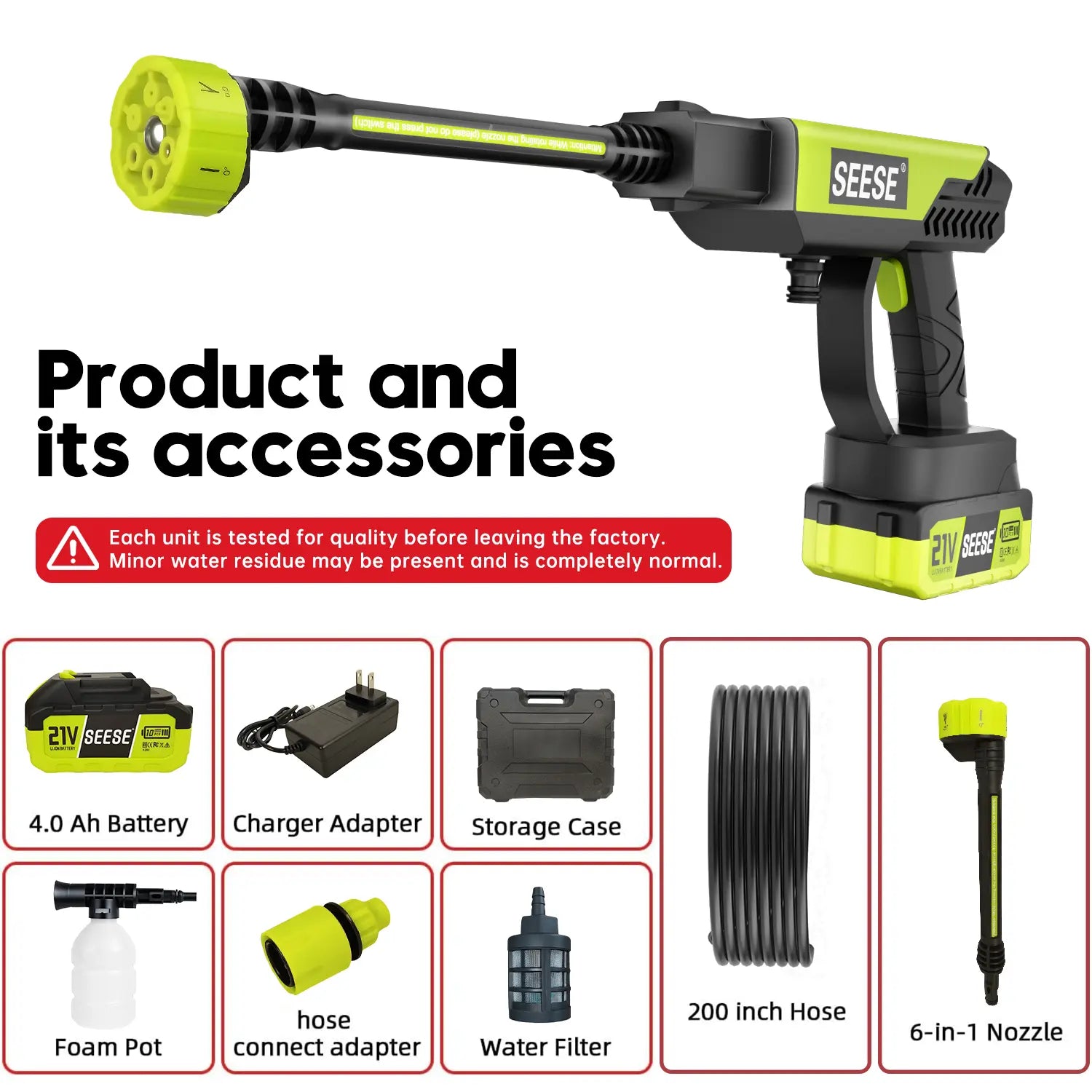 Power Up Your Cleaning Game with the Seese Cordless Pressure Washer - Perfect for Cars, Home, and Garden! Ideal Father's Day Gift!