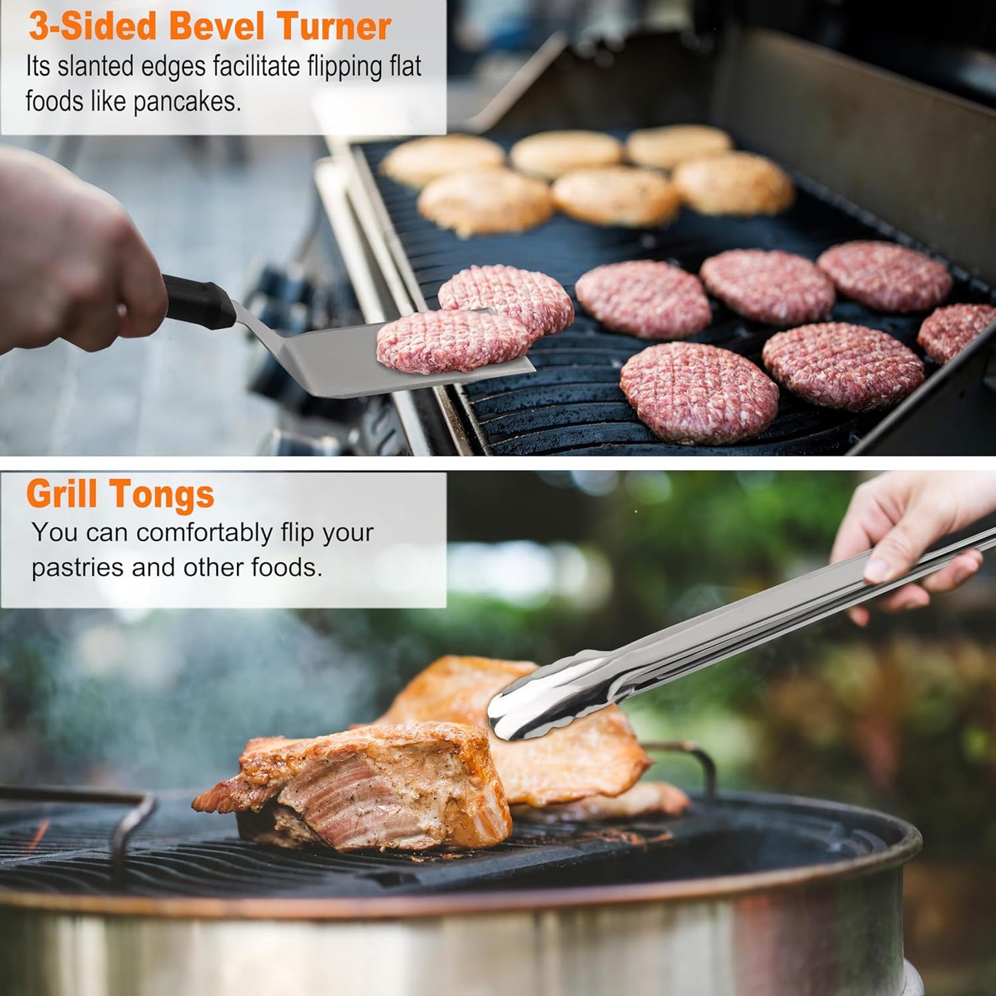 Professional Griddle Accessories Kit for Blackstone, Smash Burger Kit with Grill Spatula Set, Smash Burger Press, Basting Cover, 28PCS Flat Top Grill Accessories for Plancha Grill Cooking