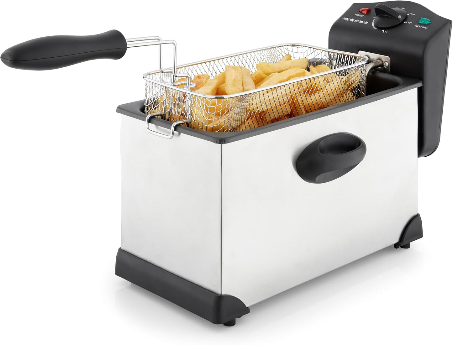 Deep Fat Fryer, 3.5L, Variable Temperature Control, 1.2Kg Food Capacity, Viewing Window, Removable Tank, Detachable Handle, Fried Chicken, Chips, 2000W, Stainless Steel, 482000