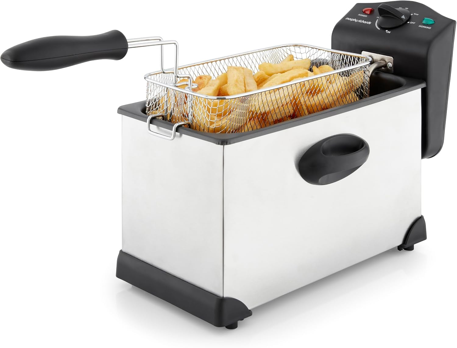 Deep Fat Fryer, 3.5L, Variable Temperature Control, 1.2Kg Food Capacity, Viewing Window, Removable Tank, Detachable Handle, Fried Chicken, Chips, 2000W, Stainless Steel, 482000