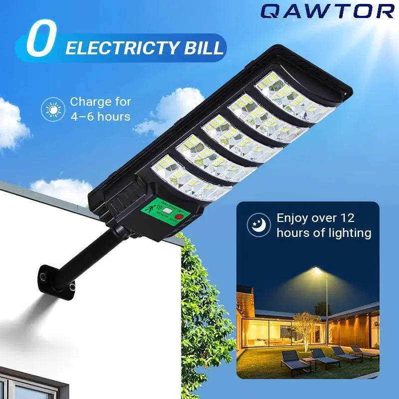 Upgraded Solar Street Light Outdoor 5730 SMD LED 120LM/W Super Bright Monocrystalline Panel Lifepo4 Battery IP65 Waterproof for Yard Garden Street Garage,Deals for You Days