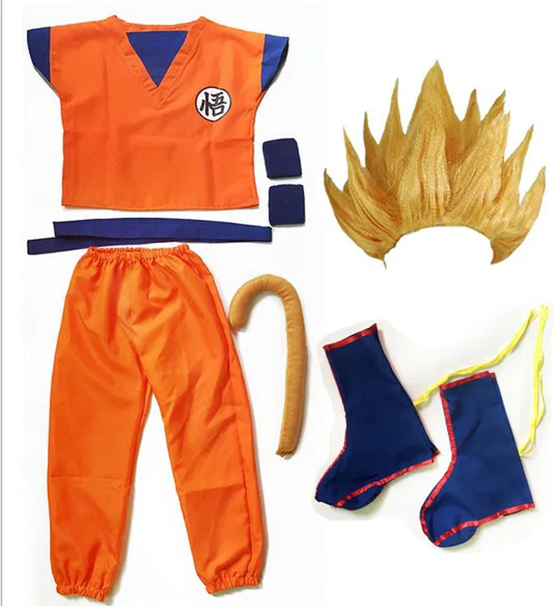 Dragon Clothes Suit Cosplay Costumes Top/Pant/Belt/Tail/Wrister/Wig/Shoes Adult&Kids Halloween Costume