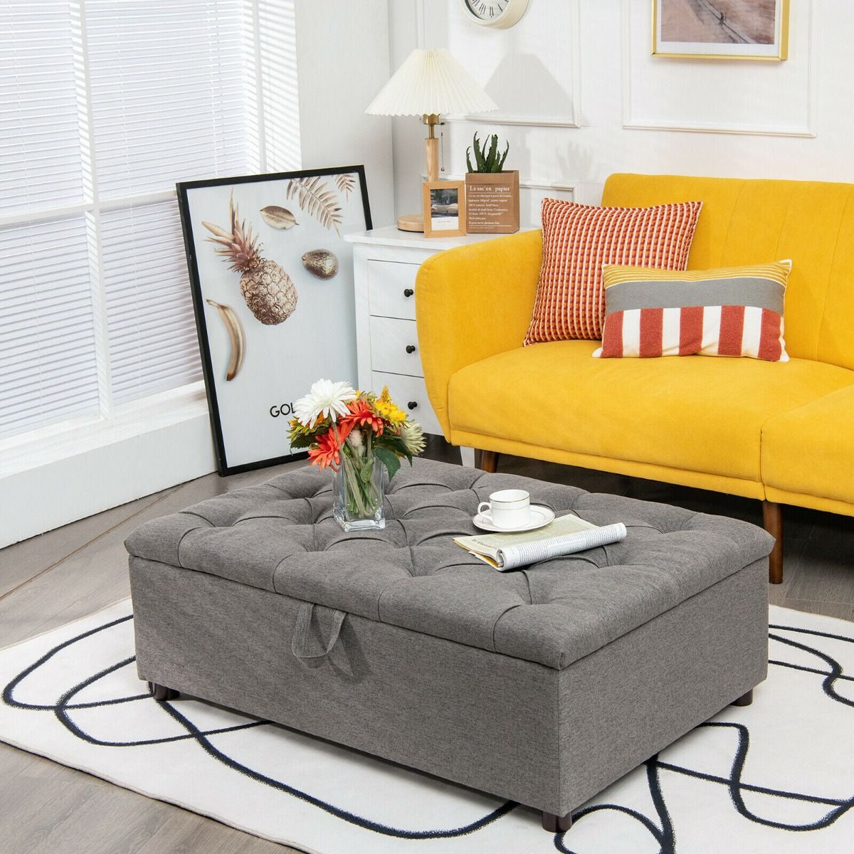 2-In-1 Convertible Sofa Bed with Mattress for Home and Office
