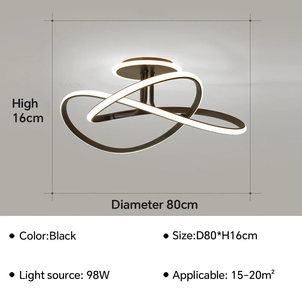Modern LED Ceiling Lamp for Living Room Dining Room Balcony Hall Bedroom Ceiling Chandelier Home Decor Indoor Lighting Fixtures