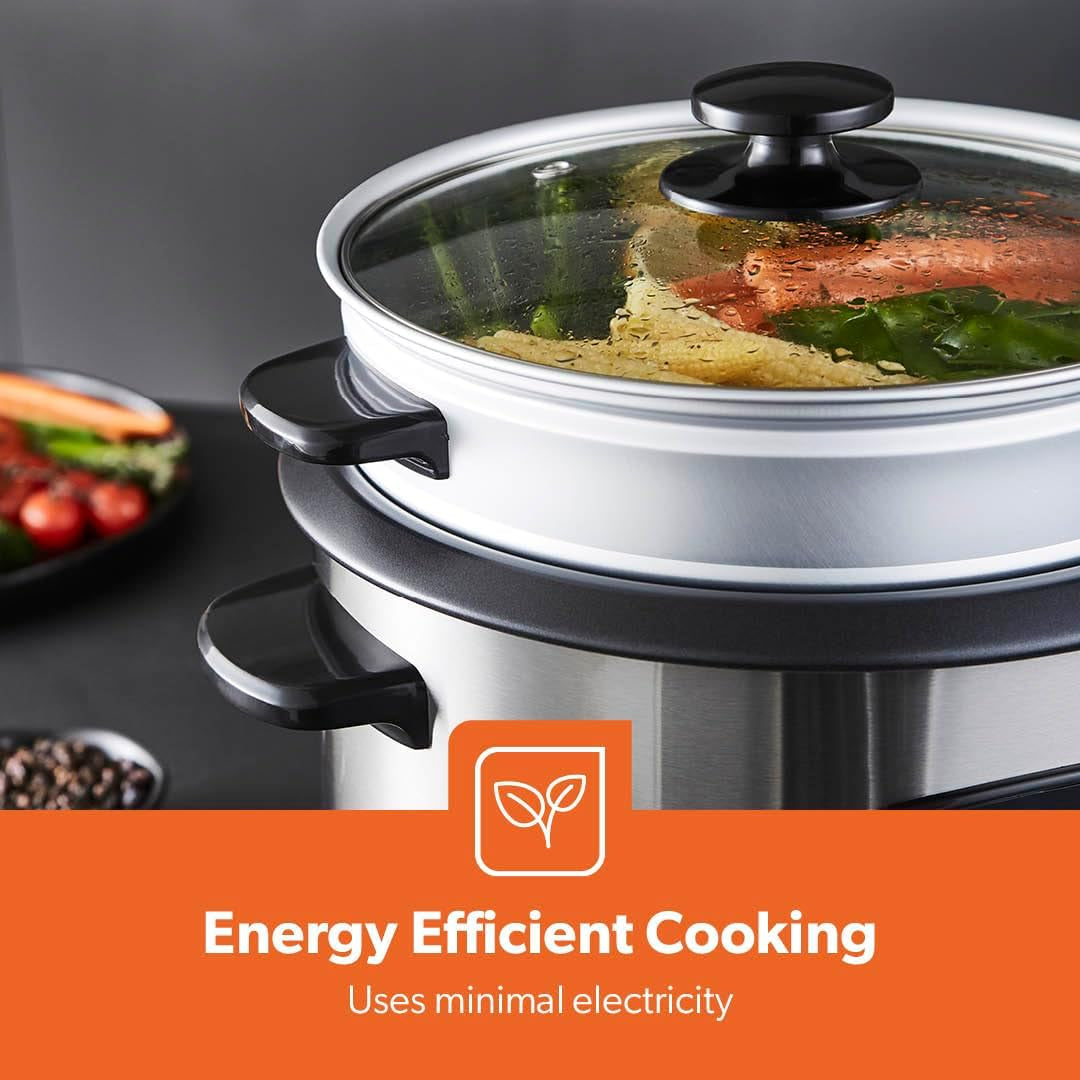 1.8L Rice Cooker with Steamer Keep Warm Auto Cooking 700W Silver | Non-Stick Inner Pot Includes Measuring Cup, Spatula & Tempered Lid