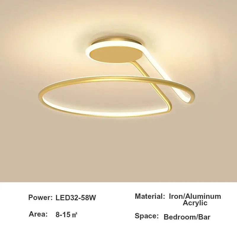 Modern LED Ceiling Lamp for Living Room Dining Room Balcony Hall Bedroom Ceiling Chandelier Home Decor Indoor Lighting Fixtures