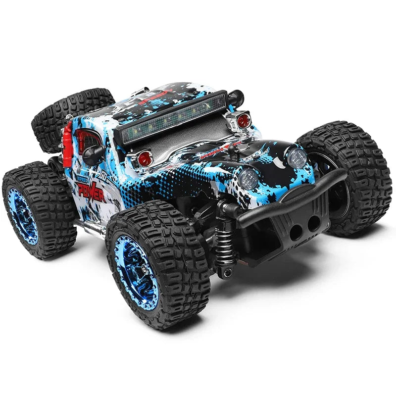 Wltoys 1/28 284161 V8 4WD RC Monster Trucks with LED Lights 2.4G Radio Remote Control Car Off-Road Drift for Kids Toys