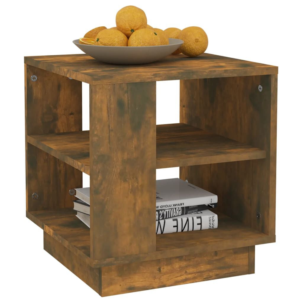 Coffee Table Smoked Oak 40X40X43 Cm Engineered Wood