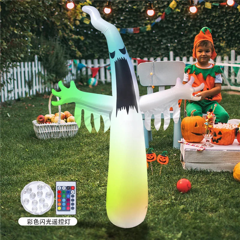 Glowing Inflatable Halloween Ghost Remote Control Flashing Ghost Horror Outdoor Courtyard Party Props Halloween Decoration