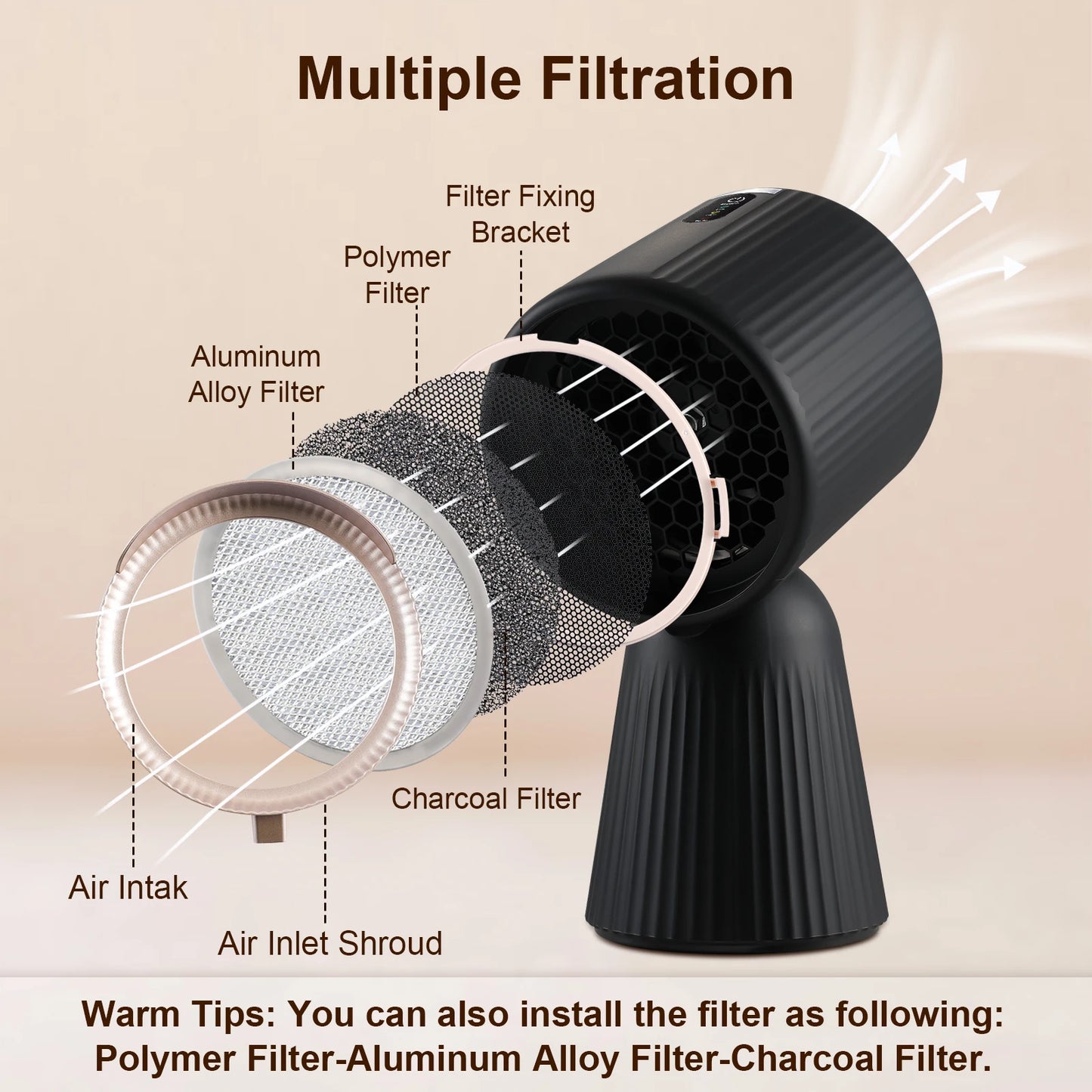 ‎ with 2 Speed Exhaust Fan Detachable Aluminum Filter Portable Range Hood ZMS-TBX8