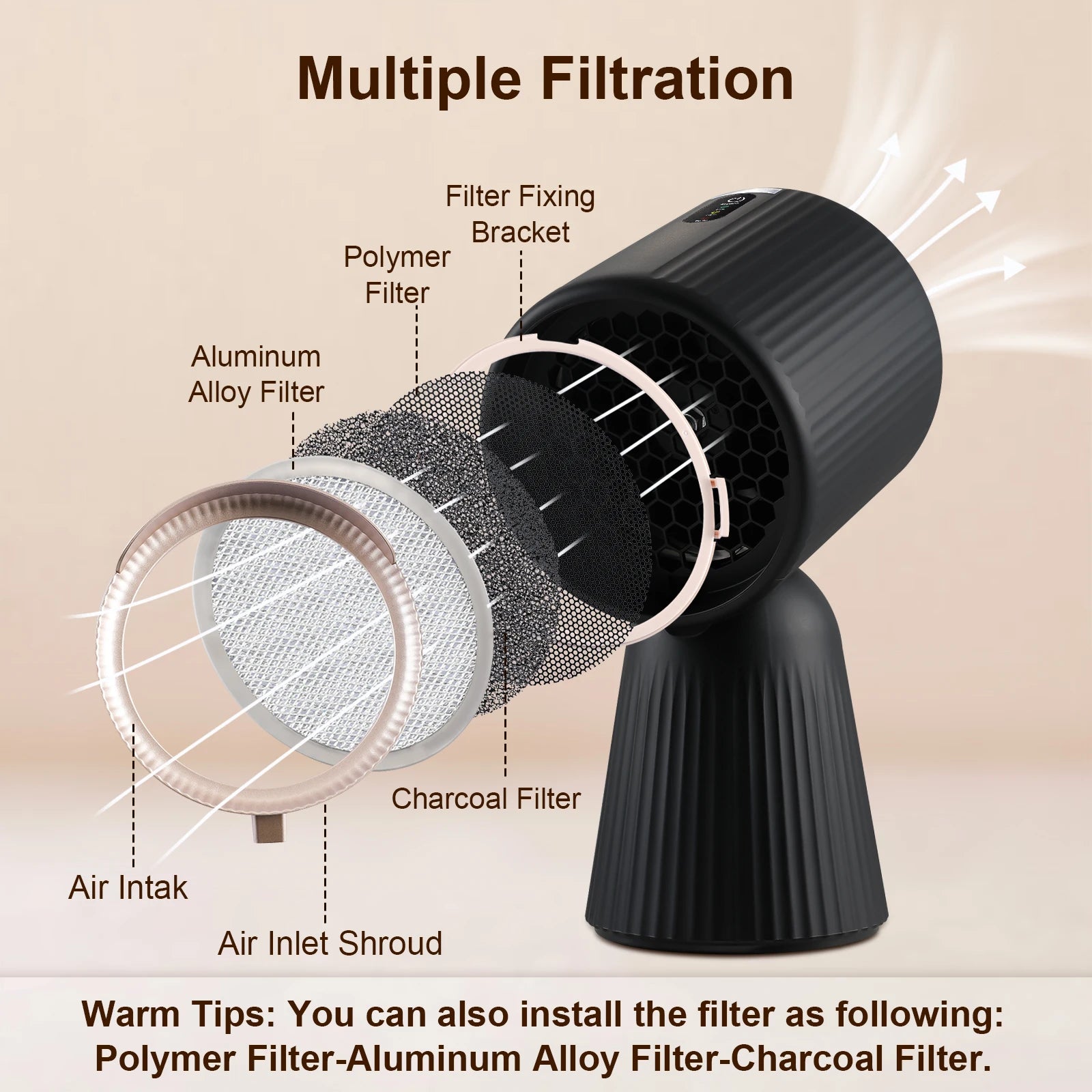 ‎ with 2 Speed Exhaust Fan Detachable Aluminum Filter Portable Range Hood ZMS-TBX8
