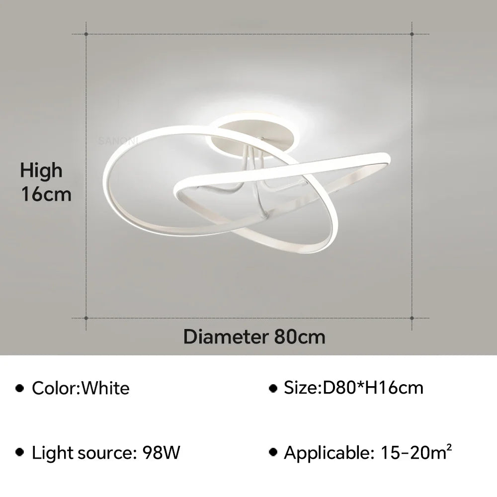 Modern LED Ceiling Lamp for Living Room Dining Room Balcony Hall Bedroom Ceiling Chandelier Home Decor Indoor Lighting Fixtures