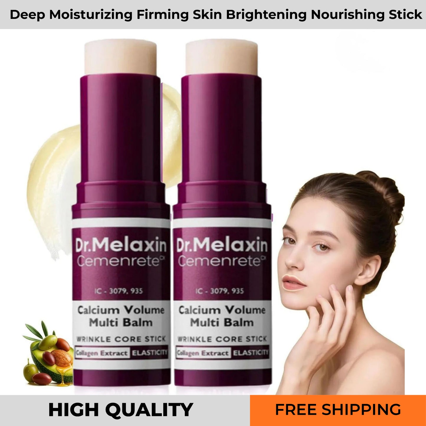 New Dr.Melaxin Cemenrete Calcium Volume Multi Balm Wrinkle Core Stick 9G UK New