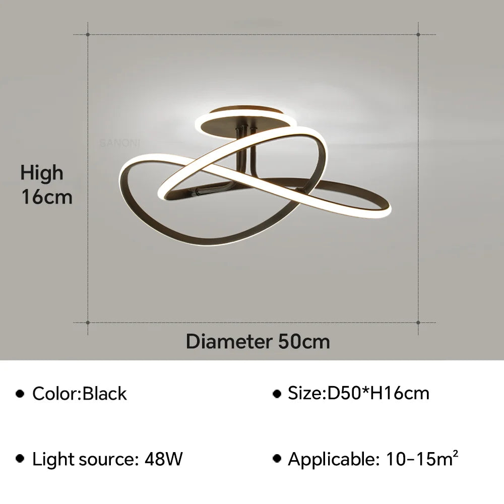 Modern LED Ceiling Lamp for Living Room Dining Room Balcony Hall Bedroom Ceiling Chandelier Home Decor Indoor Lighting Fixtures