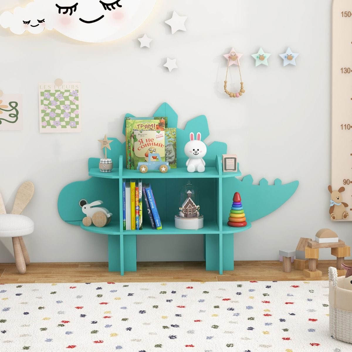 Kids Toy Storage Organizer with Anti-Toppling System for Play Room Nursery Kindergarten