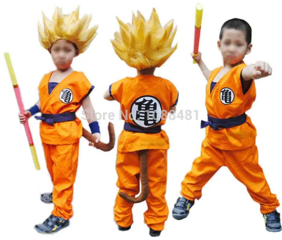 Dragon Clothes Suit Cosplay Costumes Top/Pant/Belt/Tail/Wrister/Wig/Shoes Adult&Kids Halloween Costume