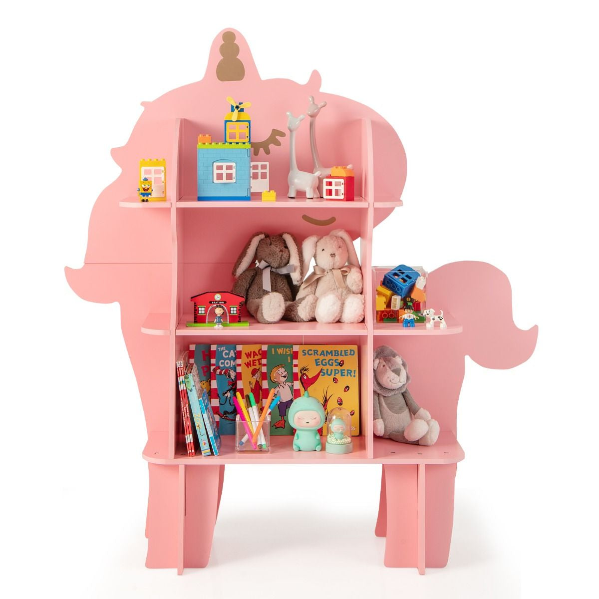 Kids Toy Storage Organizer with Anti-Toppling System for Play Room Nursery Kindergarten