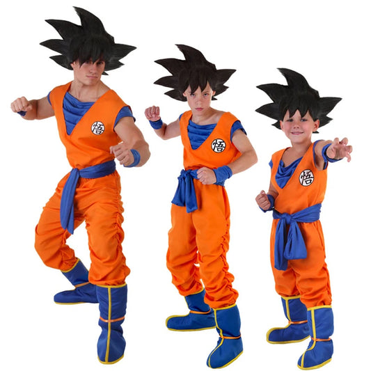Dragon Clothes Suit Cosplay Costumes Top/Pant/Belt/Tail/Wrister/Wig/Shoes Adult&Kids Halloween Costume