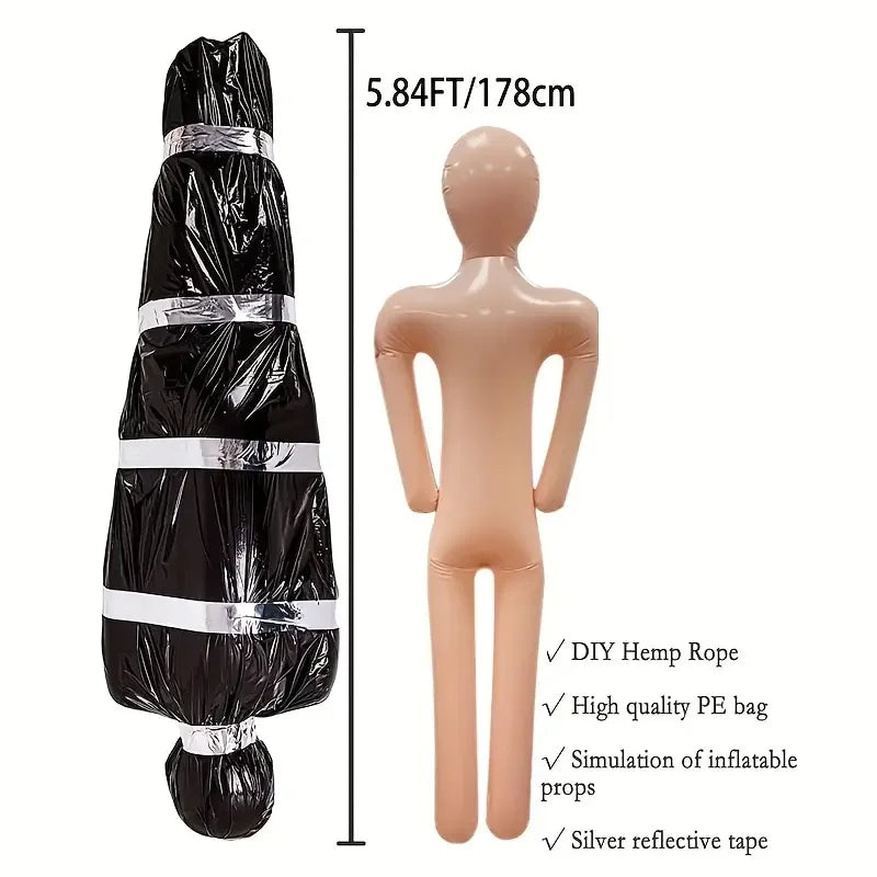 Halloween Horror Dead Body Prop Outdoor Haunted House Fake Corpse Scary Decoration for Yard Garden Party Scene Setup
