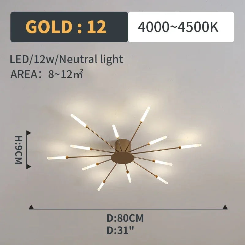 Led Ceiling Chandelier Lamp Indoor Lighting for Living Room Bedroom Home Decoration Kitchen Dining Table Light