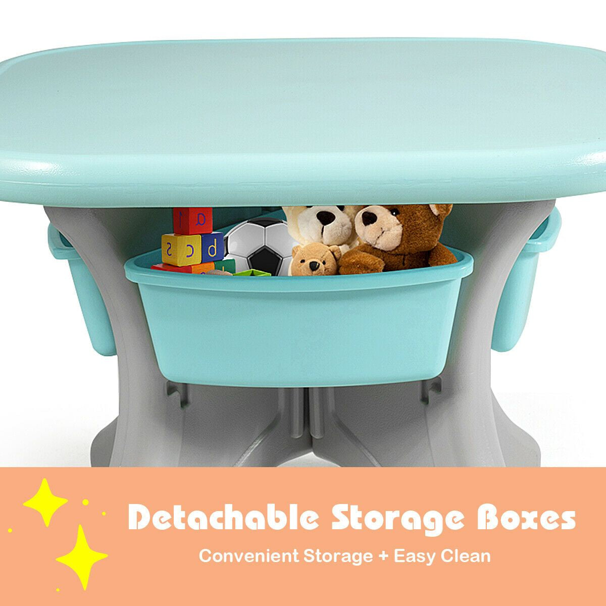 Children'S Activity Table Set with Storage Bins