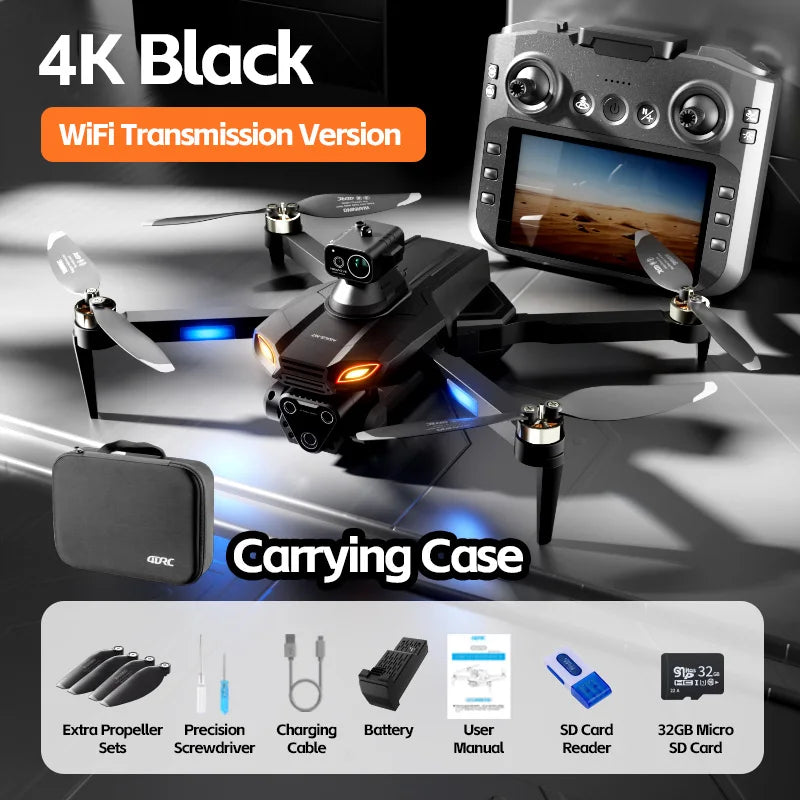 New M7 Drone Brushless 8K HD Camera Remote Control with Screen Optical Flow Obstacle Avoidance Foldable Quadcopter Toys 10000M