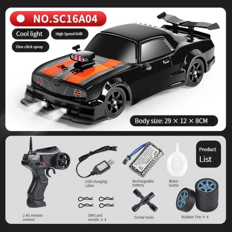 AE86 1: 16 Racing Drift CAR with Remote Control Toys RC Car Drift High-Speed Race Spray 4WD 2.4G Electric Sports Vehicle Gifts
