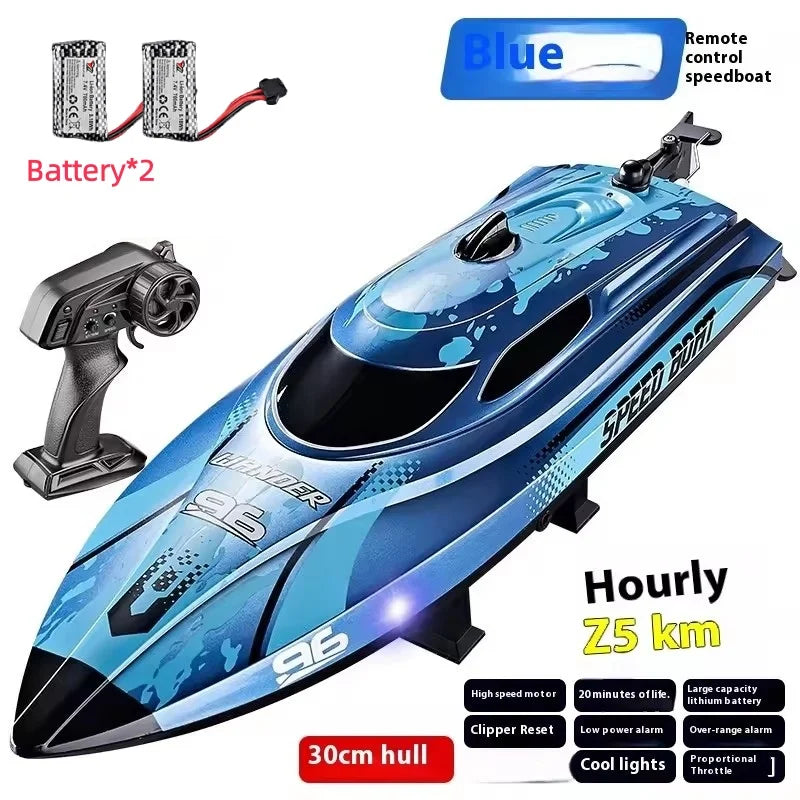 Water Toys 25Km/H Remote Control Boat Yacht Waterproof One-Key Reset Low Battery Prompt Automatic Demonstration RC Boat Toys