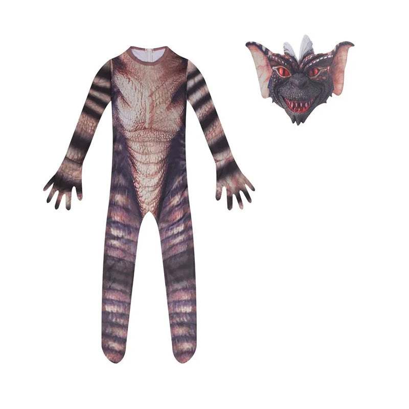 Gremlins Cosplay Costumes Horrible Gremlins Accion Jumpsuit Halloween Carnival Party Dress up Suit for Kids