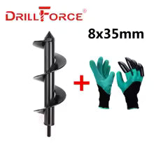 Garden Auger Spiral Drill Bit – 8, 9 & 10cm Planting Hole Digger for Drills