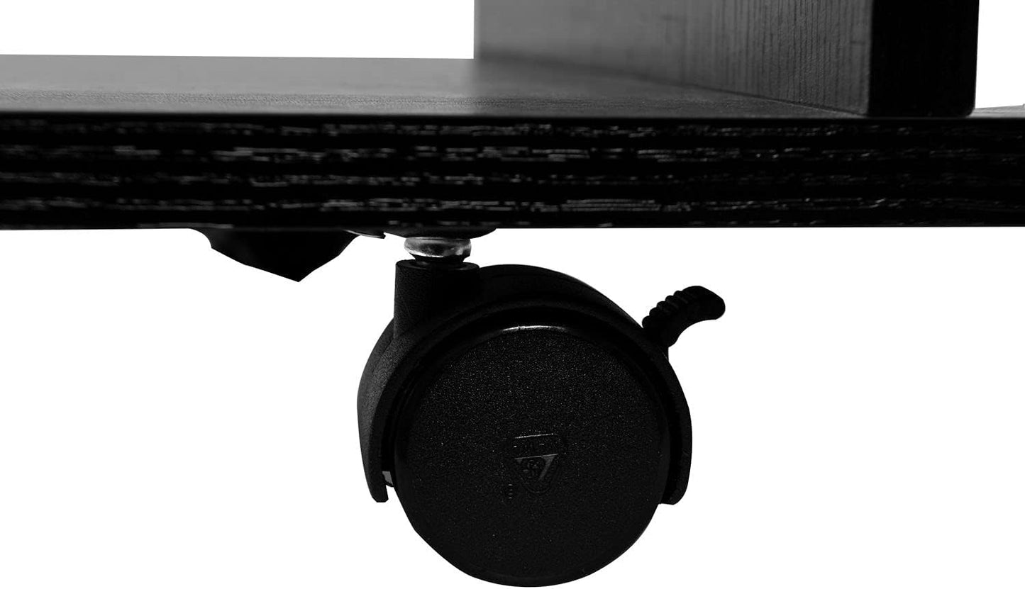 Modern TV Cabinet Stand Storage Shelves Table Mobile Bedroom Furniture Bookshelf Bookcase Black