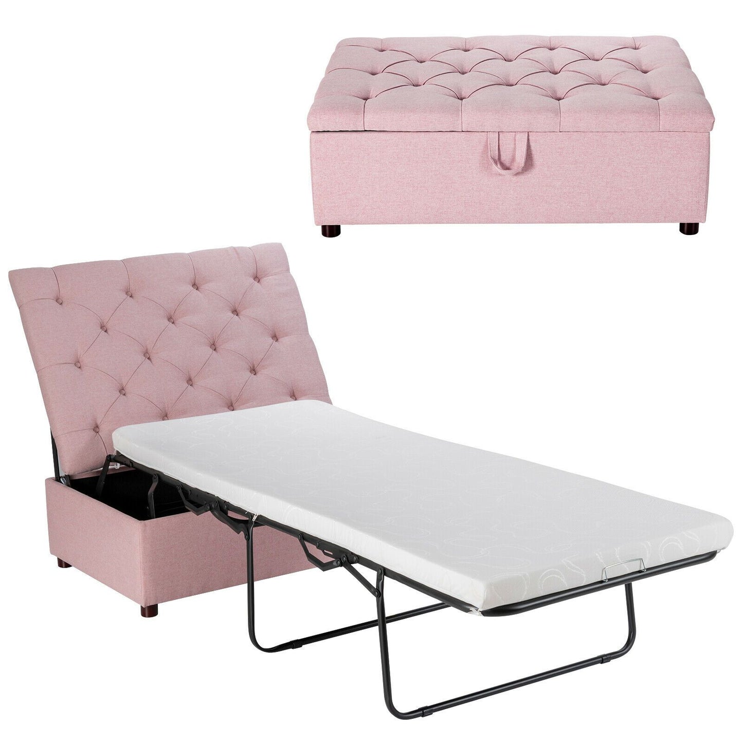 2-In-1 Convertible Sofa Bed with Mattress for Home and Office