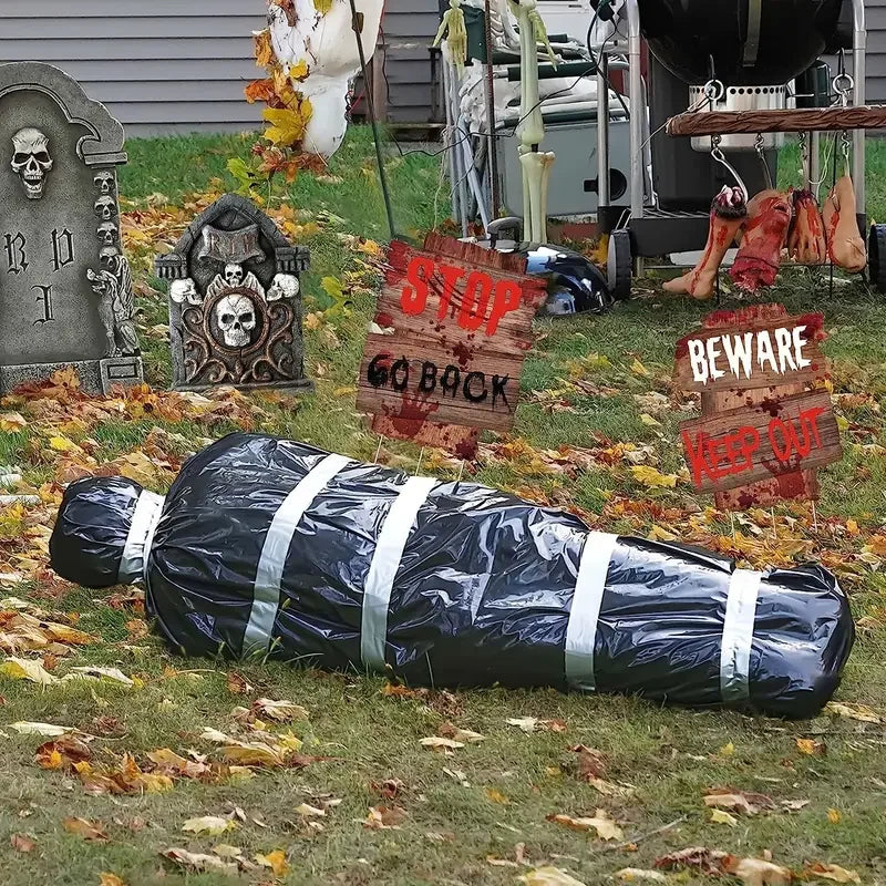 Halloween Horror Dead Body Prop Outdoor Haunted House Fake Corpse Scary Decoration for Yard Garden Party Scene Setup