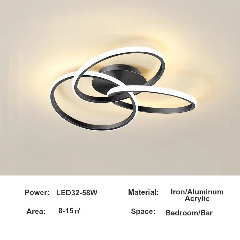 Modern LED Ceiling Lamp for Living Room Dining Room Balcony Hall Bedroom Ceiling Chandelier Home Decor Indoor Lighting Fixtures