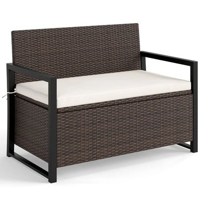 150L Outdoor Storage Bench with Padded Cushion